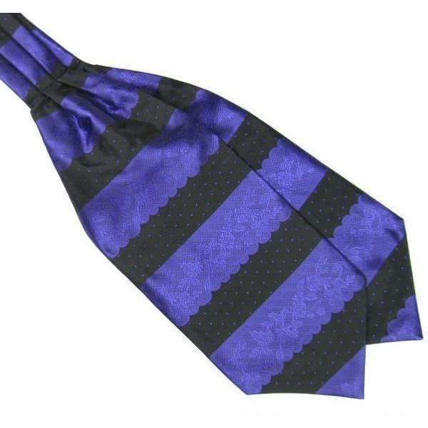 Striped Paisley Polka Ascot/Cravat Tie