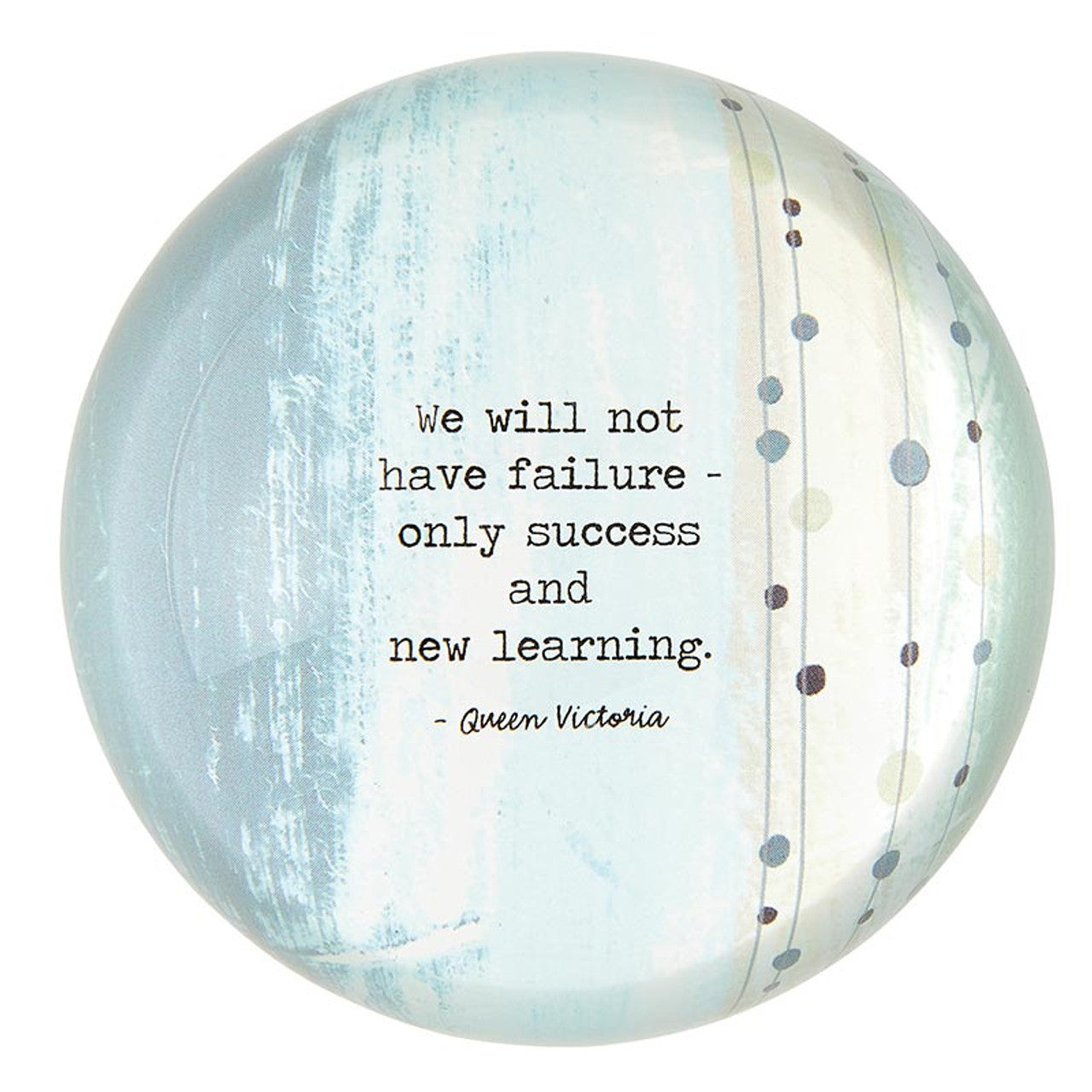 Success And New Learning Glass Dome Paperweight | Paper Document Holder |  3&amp;quot;