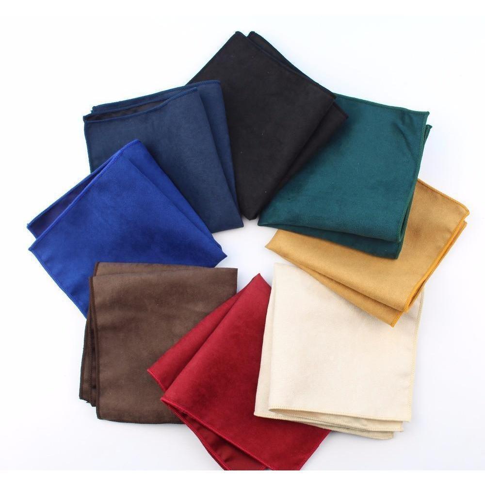 Suede Collection Pocket Squares - 10 Colors