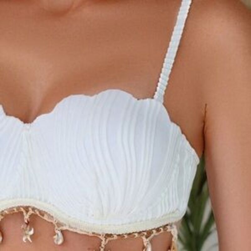 Summer Elegant Ladies Solid Textured Fabric Bikini Set | ZAKAPOP