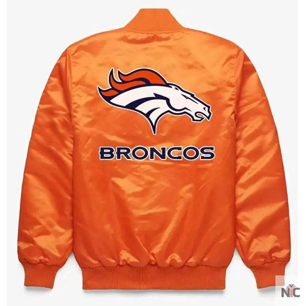 Super Bowl Denver Broncos Orange Satin Jacket