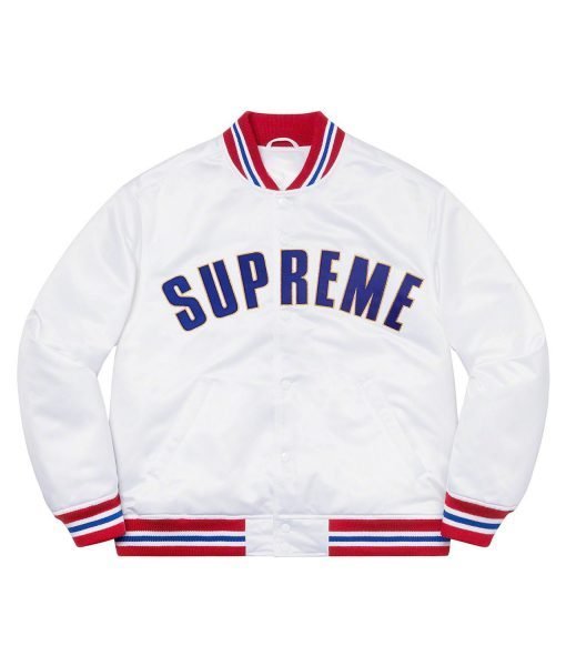 Supreme Love All Trust Few 2022 Do Wrong To No One White Varsity Jacket