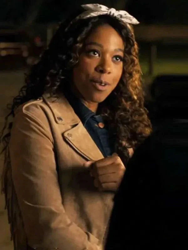 Suzette Deveraux Providence Falls Fringe Leather Jacket