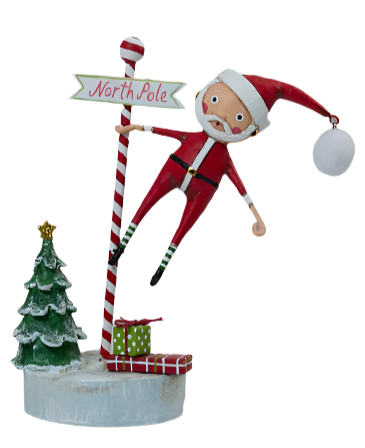 Swinging into Christmas Santa Figurine by Lori Mitchell *NEW for 2025*