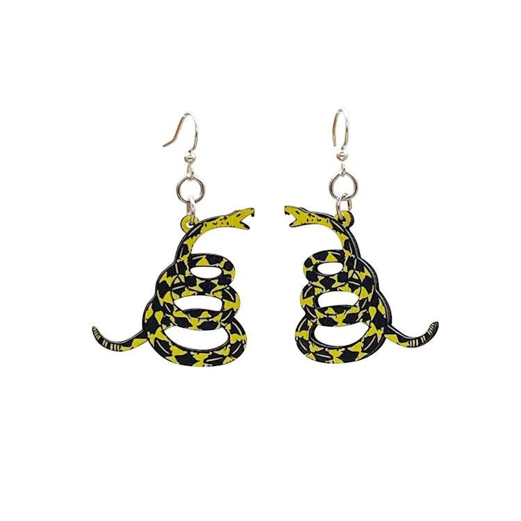 Don&amp;#39;t Tread on Me Snake Earrings