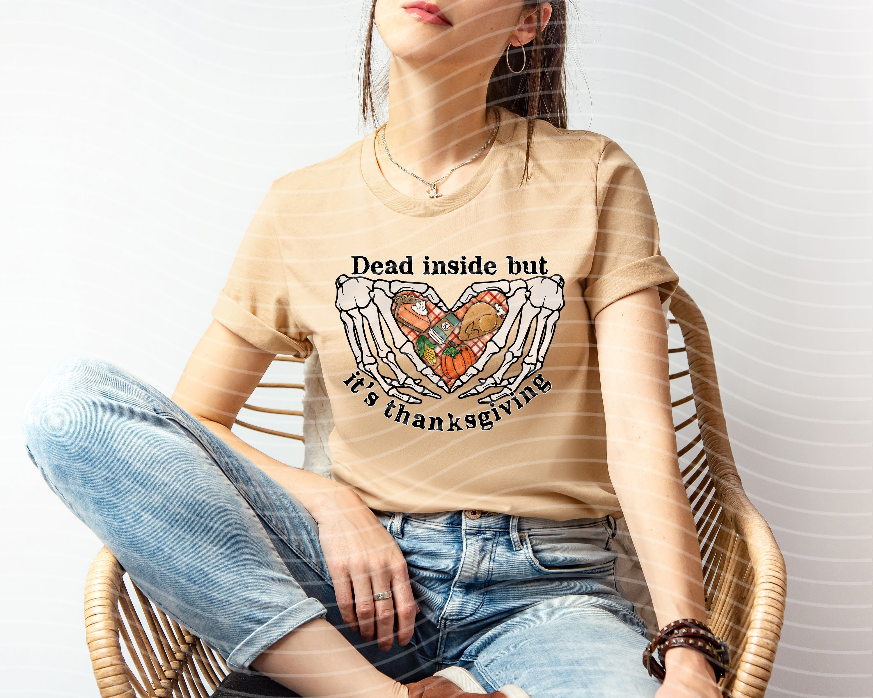 Dead Inside But It&amp;#39;s Thanksgiving Graphic Tee