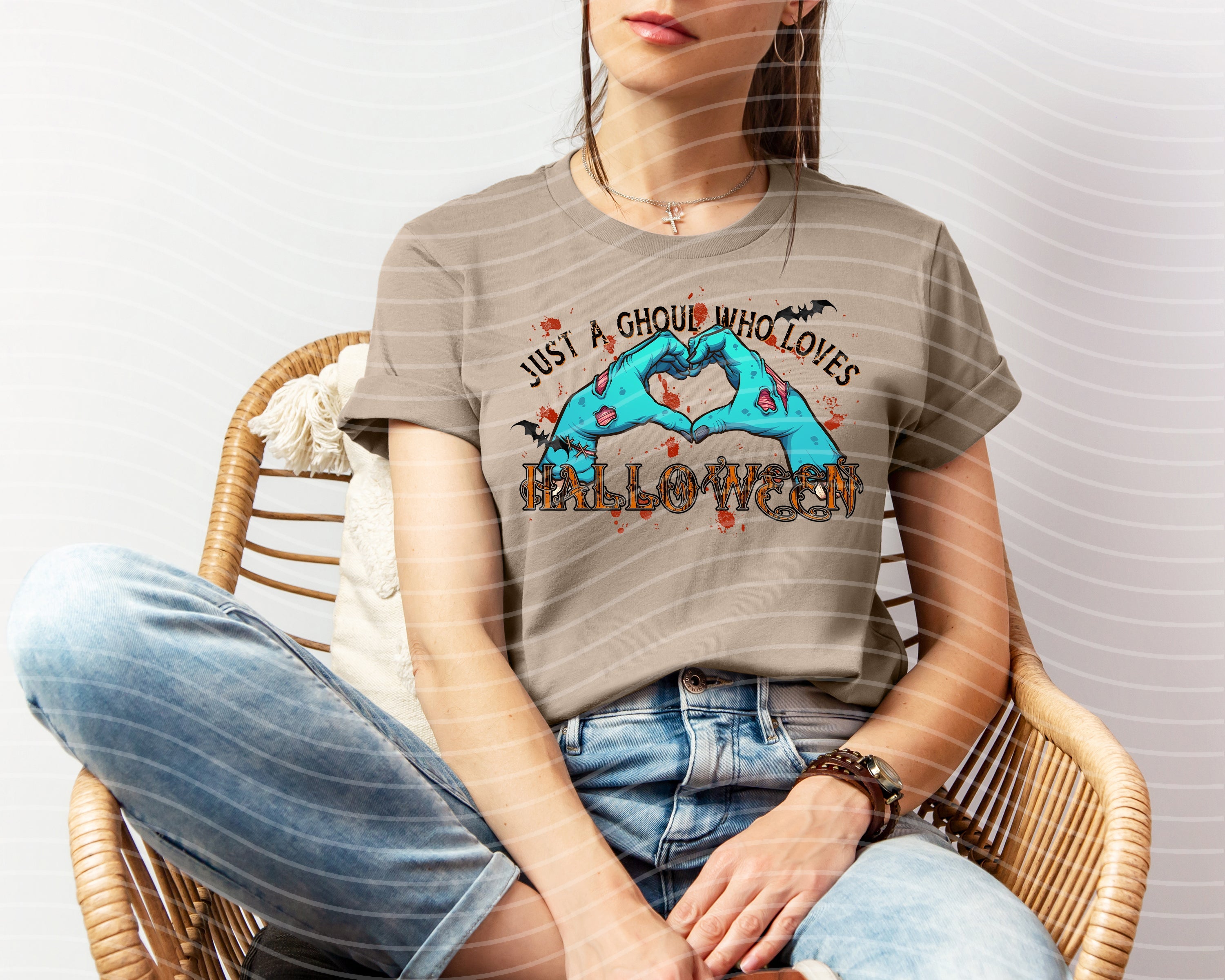 Just a Ghoul Who Loves Halloween Graphic Tee