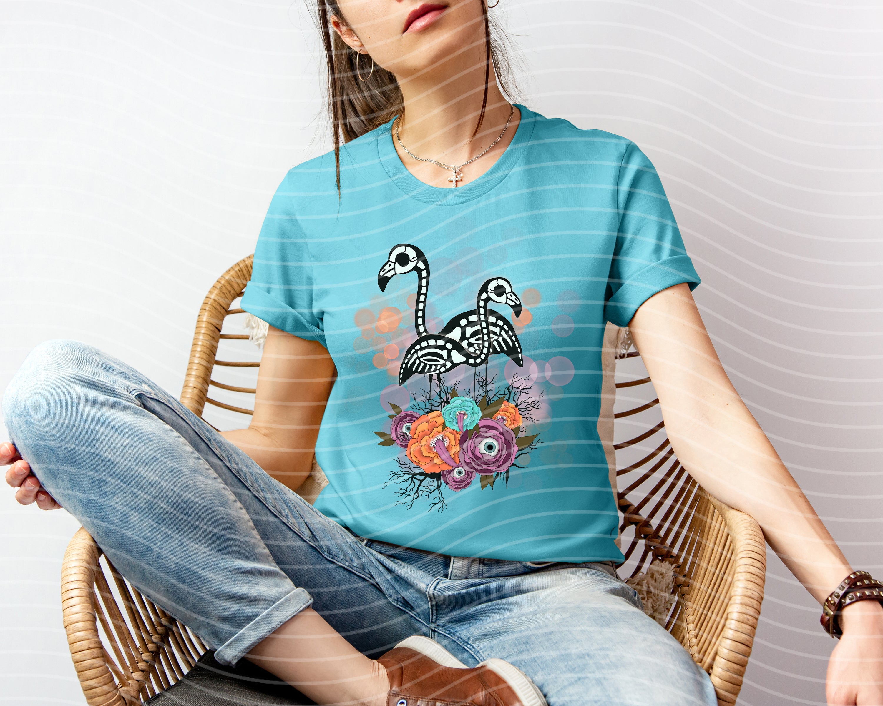 Halloween Flamingos Graphic Tee
