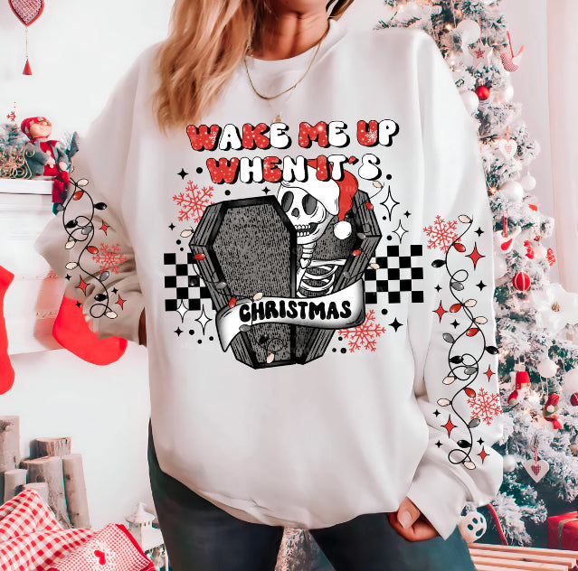 Wake Me Up When It&amp;#39;s Christmas Graphic Tee