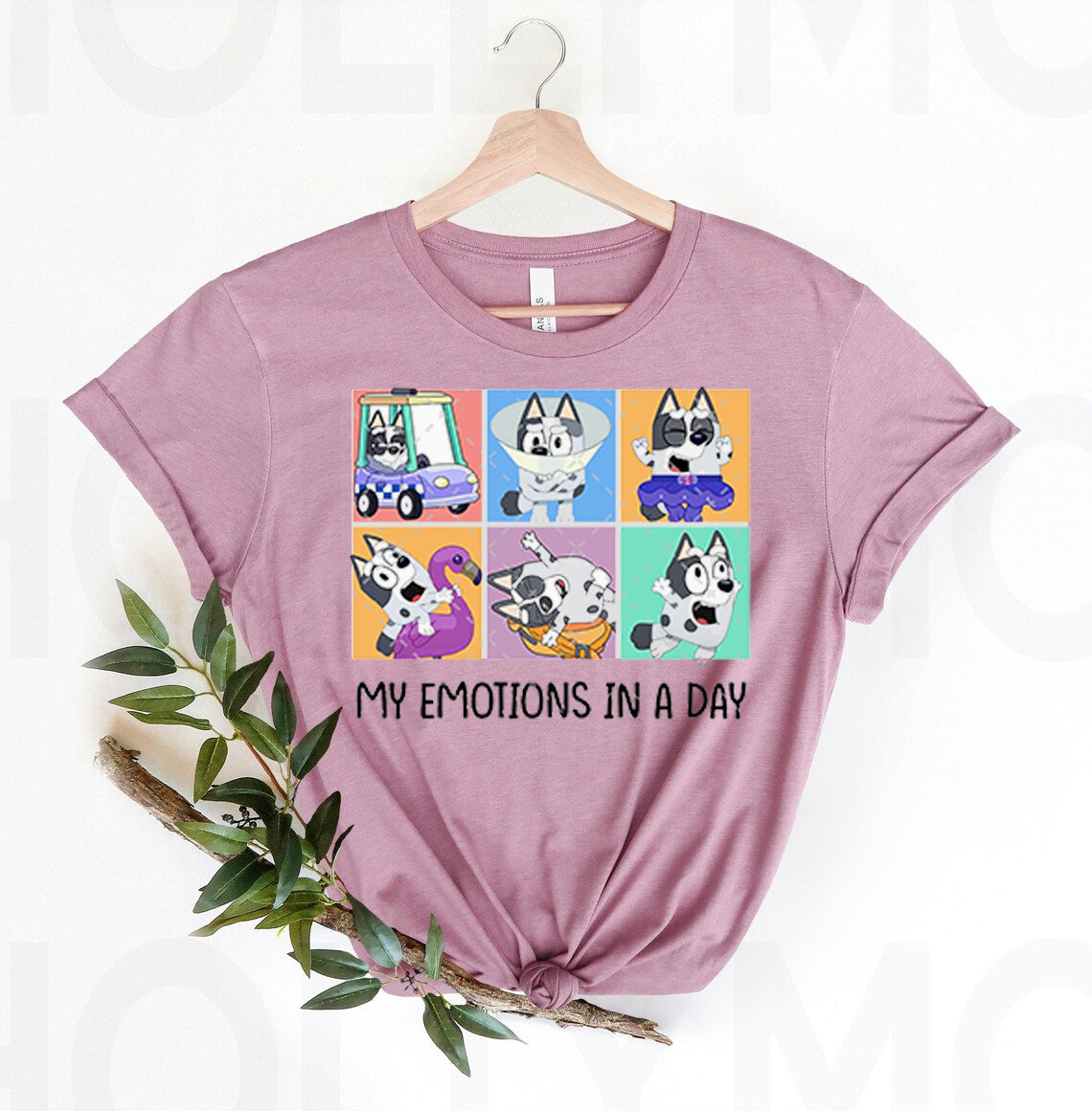 Bluey My Emotions in a Day Graphic Tee