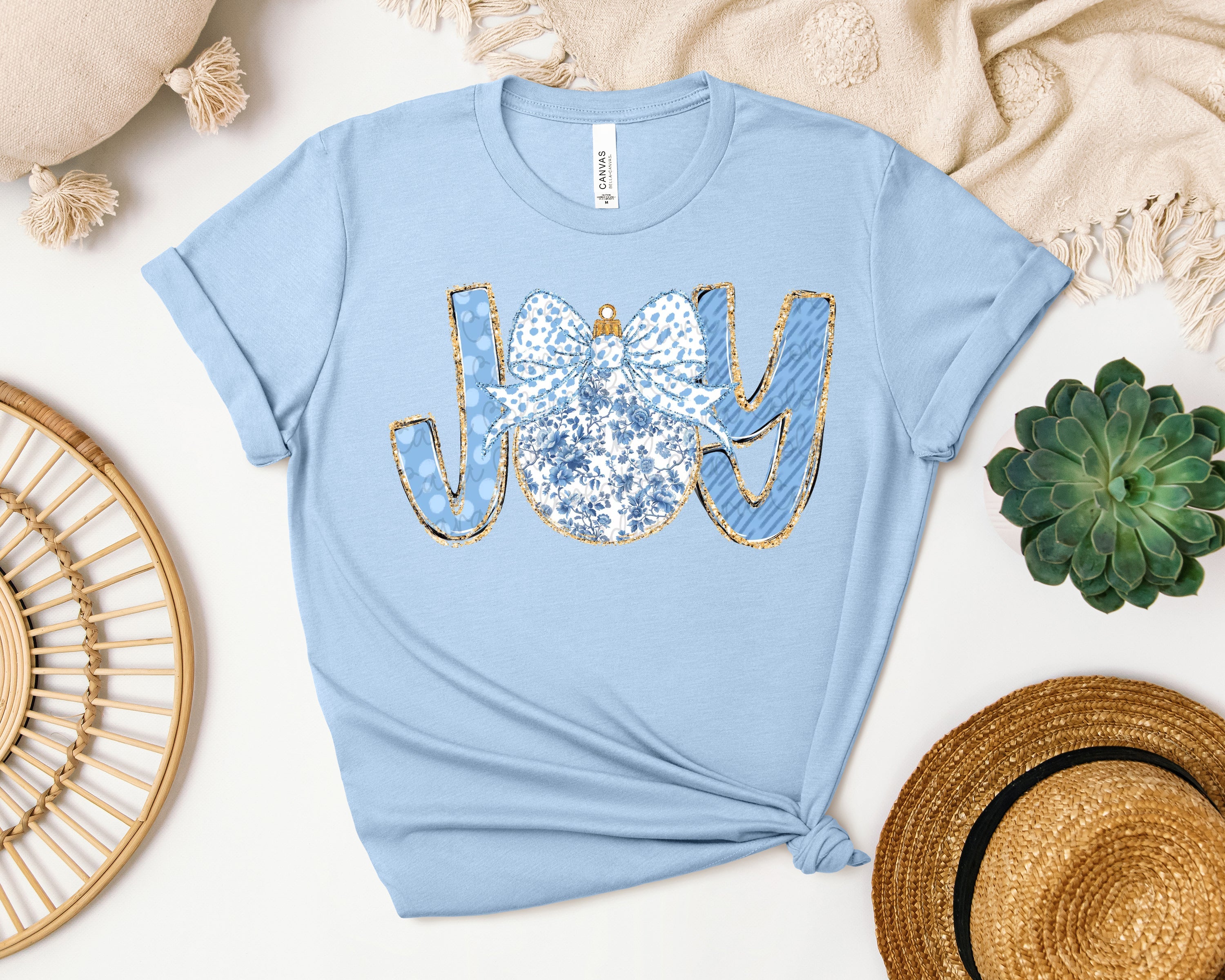 JOY BLUE BULB GRAPHIC TEE