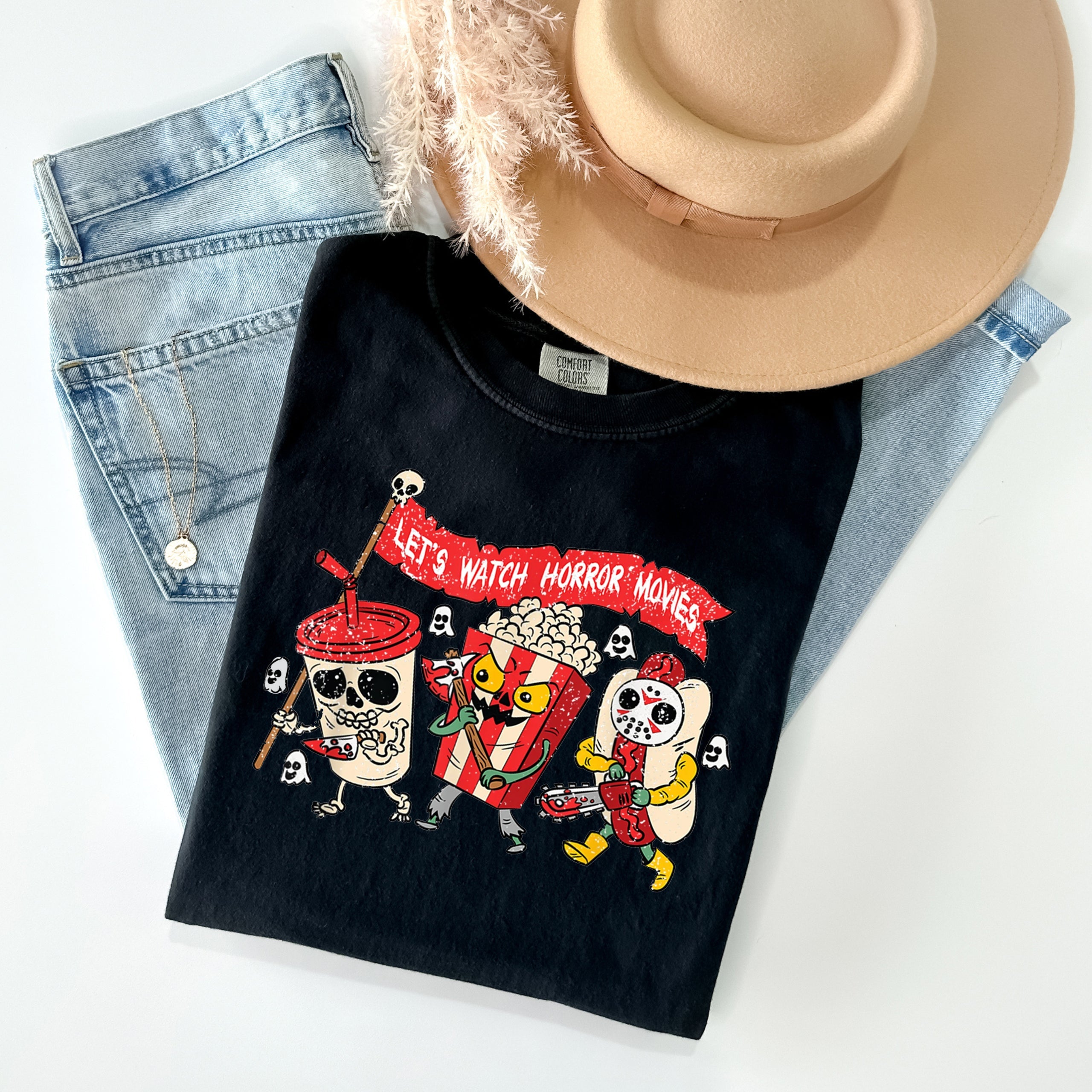 Let&amp;#39;s Watch Horror Movies Graphic Tee