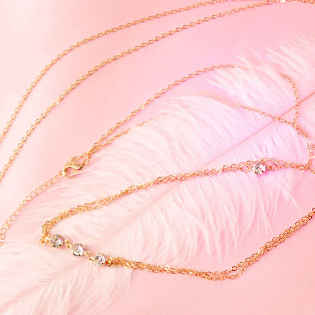 Style Loft Collection White Crystal Body Necklace