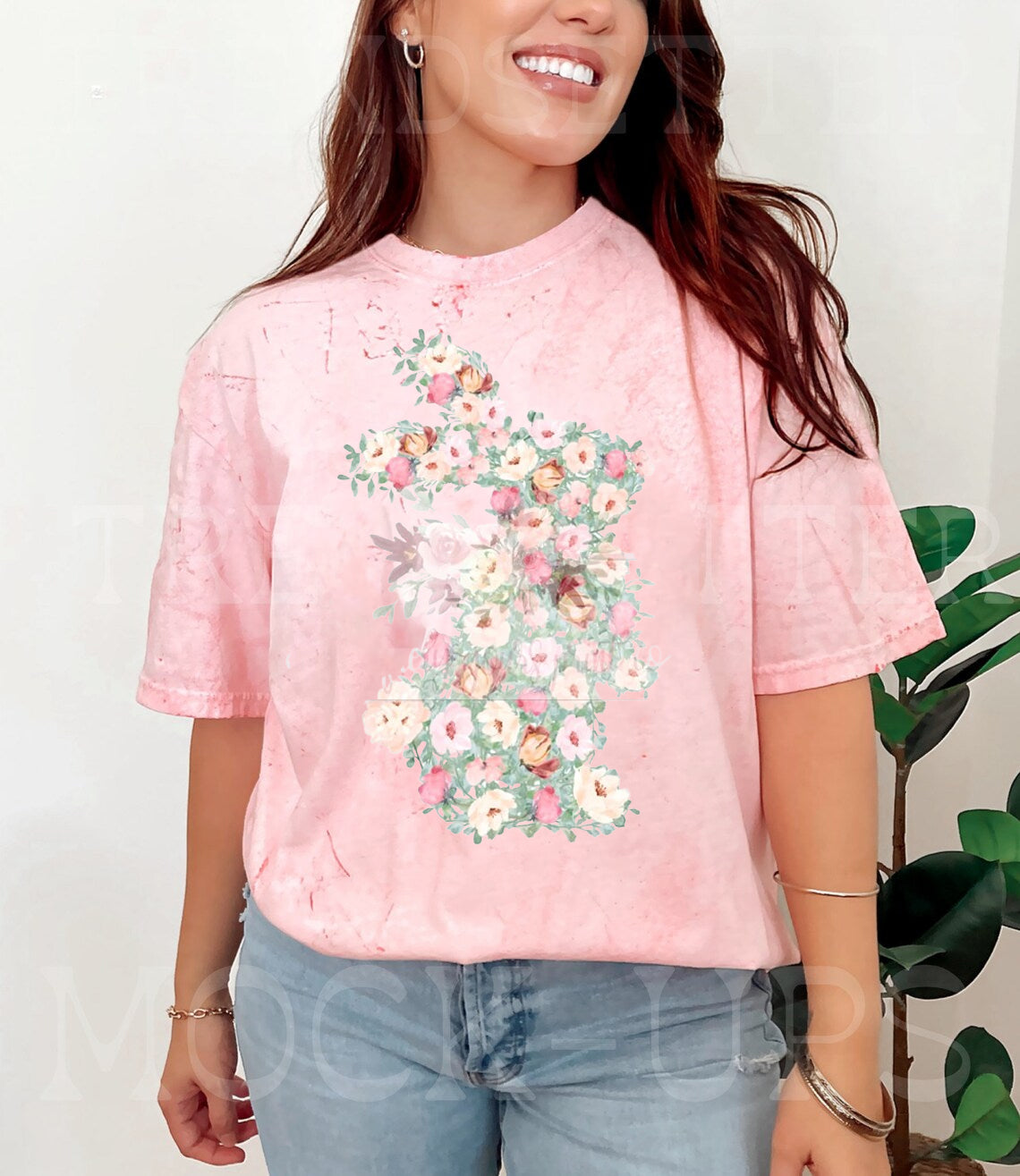 Floral Bunny Graphic Tee