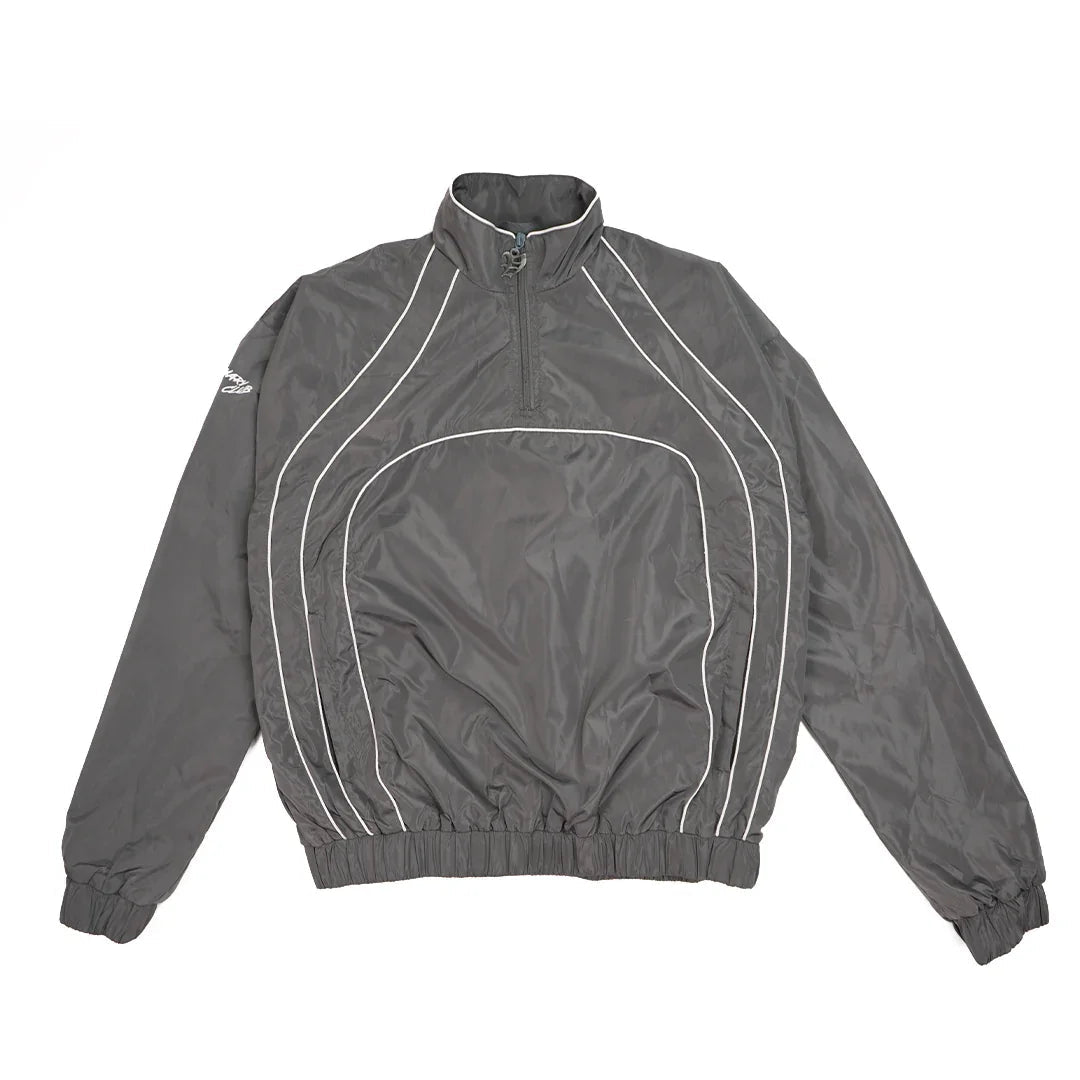 “RADIANT AURA” NYLON TRACK JACKET ( SHADOW GREY)
