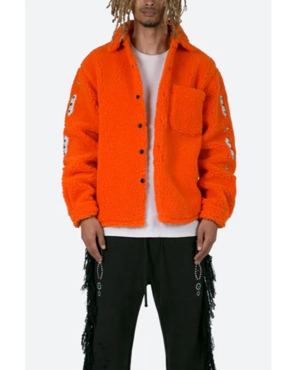 Hell Motel S01 Orange Sherpa Jacket