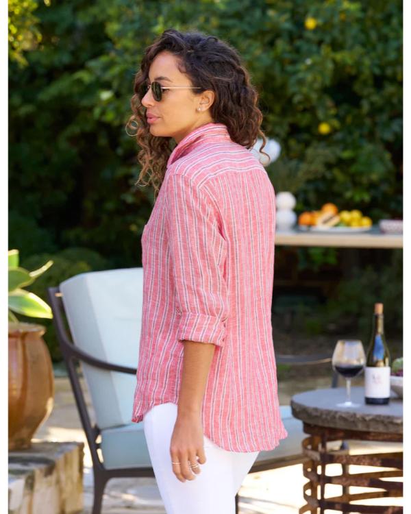 Leanne S01 Leanne Morgan Pink Striped Shirt
