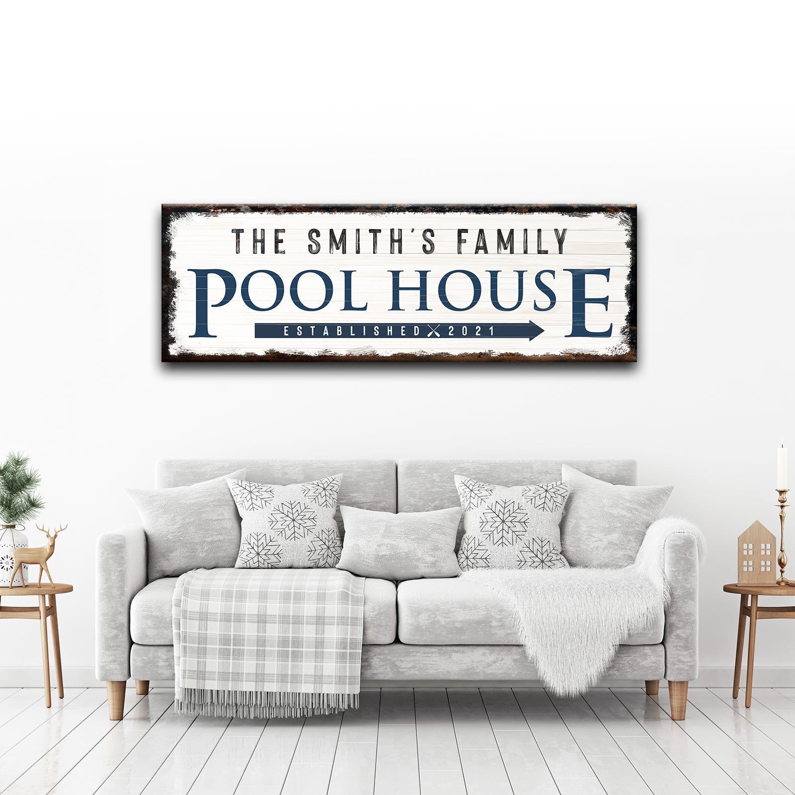 Family Pool House Sign