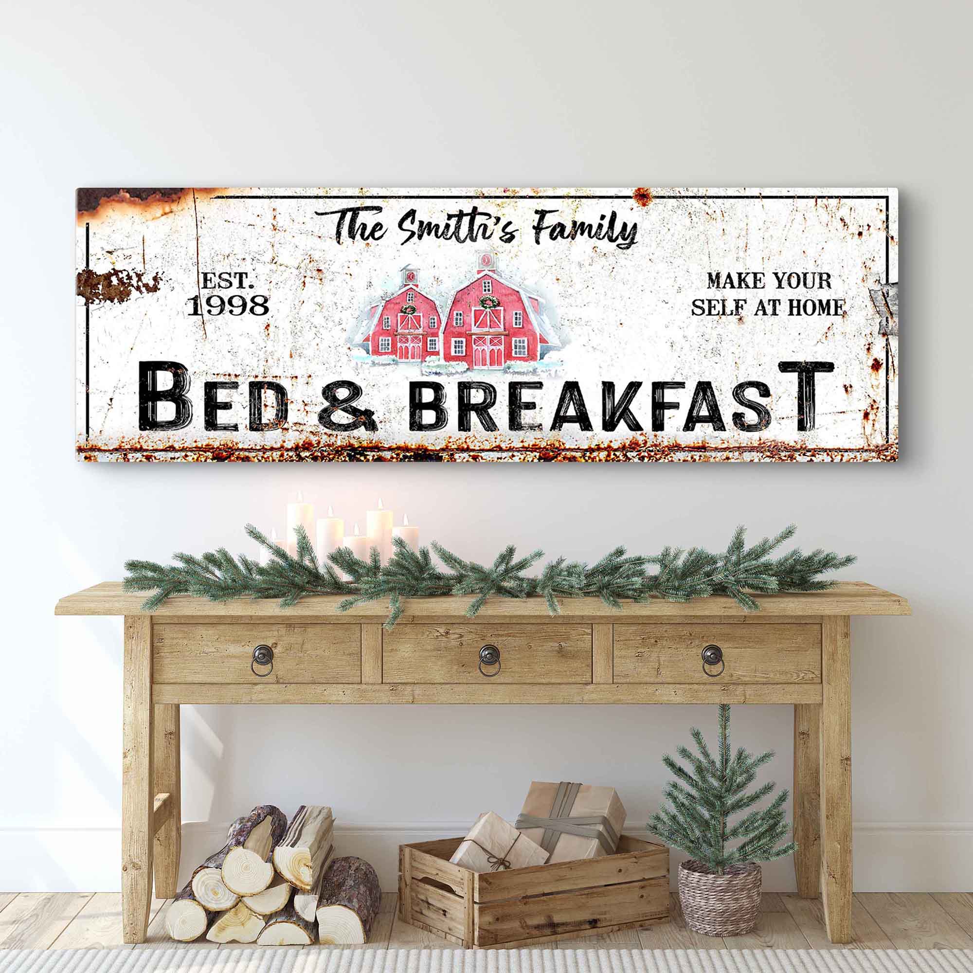 Christmas Bed &amp;amp; Breakfast Sign