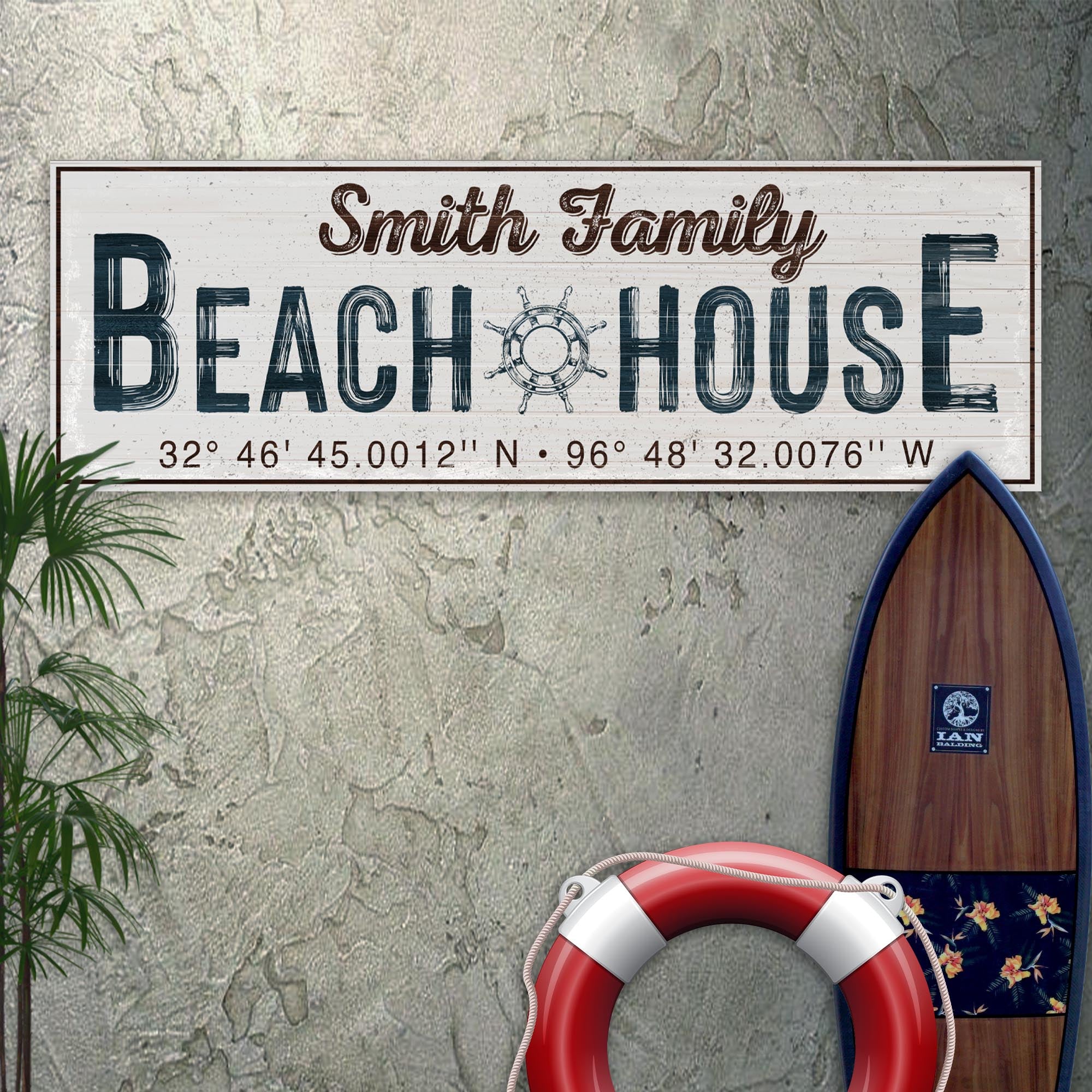Family Beach House Sign V