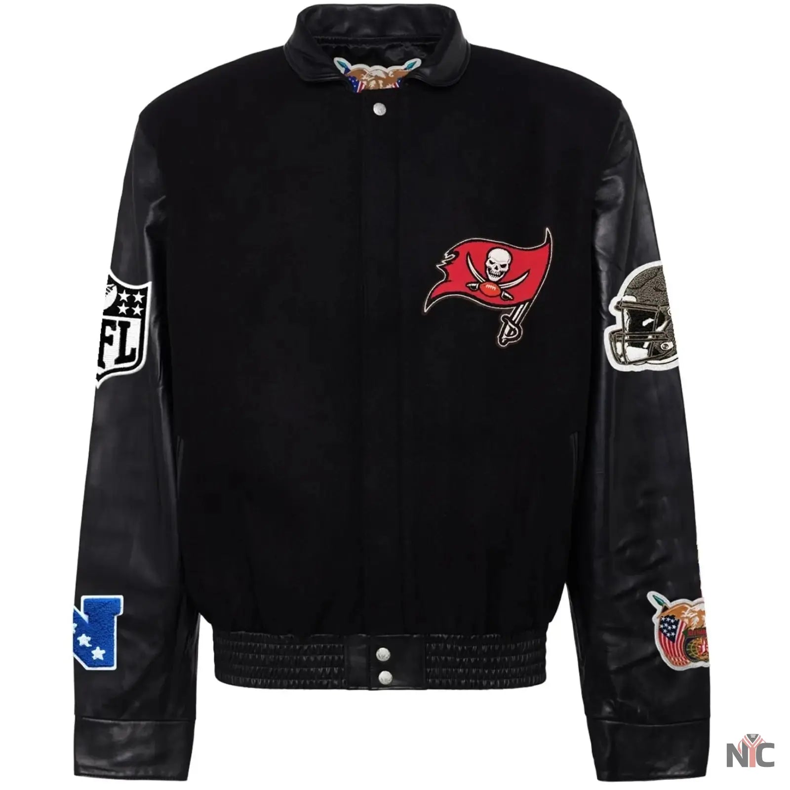 Tampa Bay Buccaneers Jeff Hamilton Wool and Leather Jacket