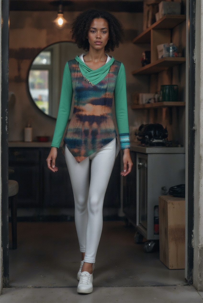 Taos Color Wash Women&#39;s Asymmetric Hem Hoodie