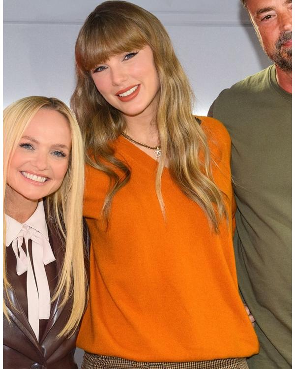 Taylor Swift Heart Radio Orange Sweater