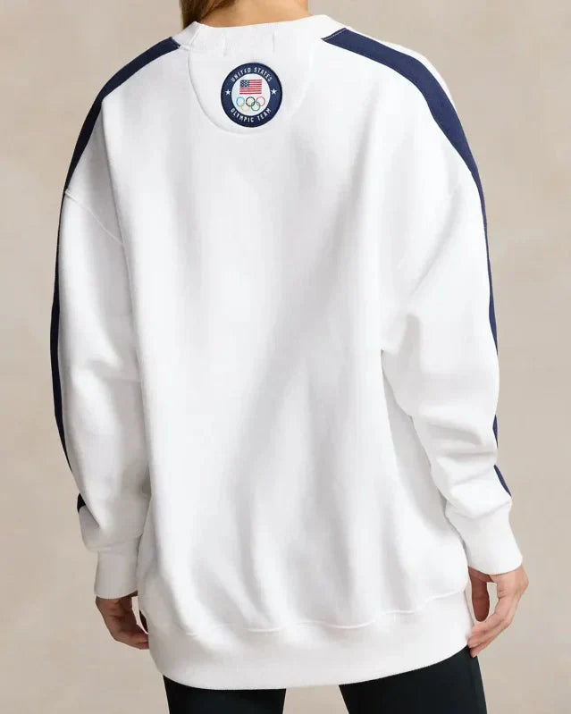 Team USA Oversize Fleece Crewneck Sweatshirt