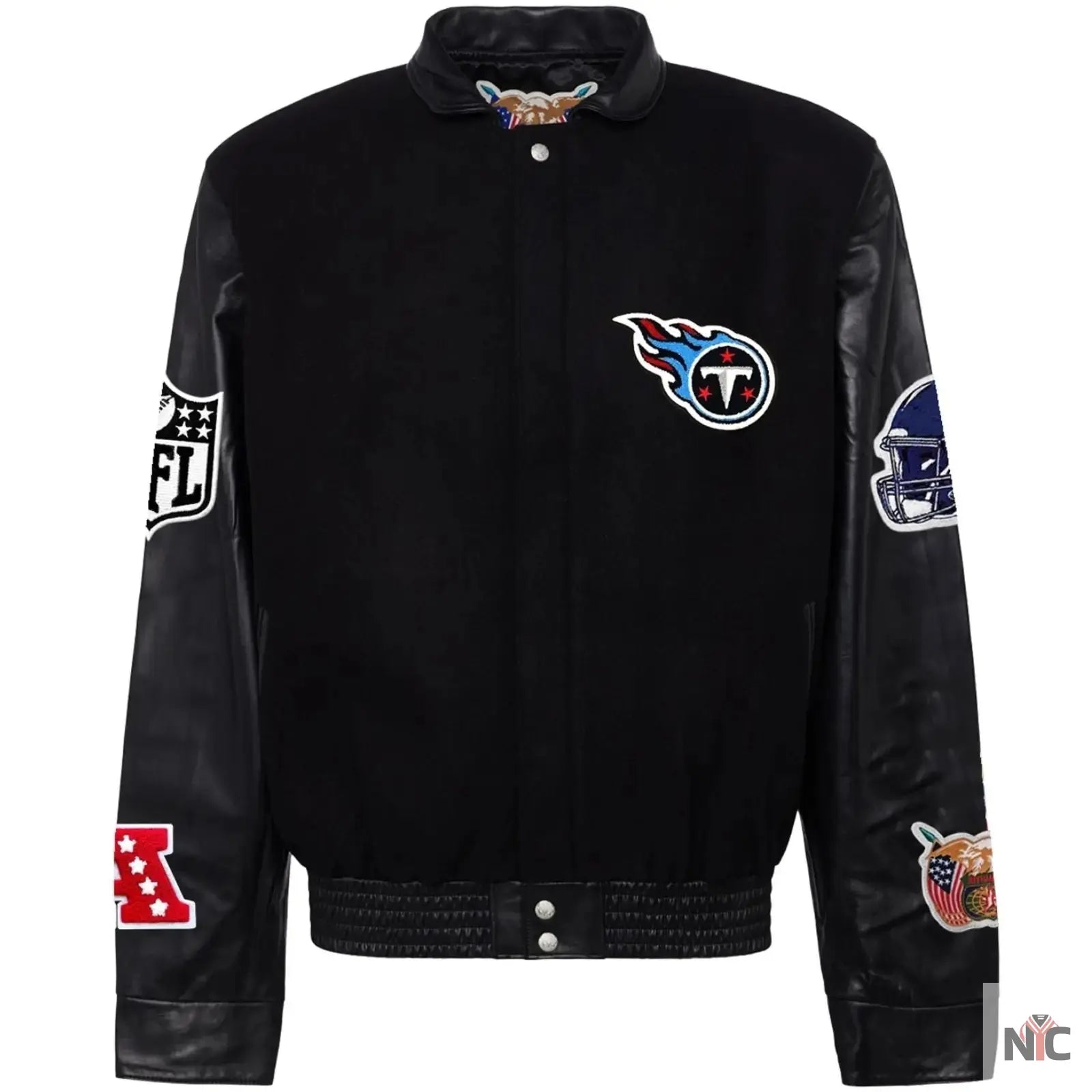 Tennessee Titans Jeff Hamilton Wool and Leather Jacket