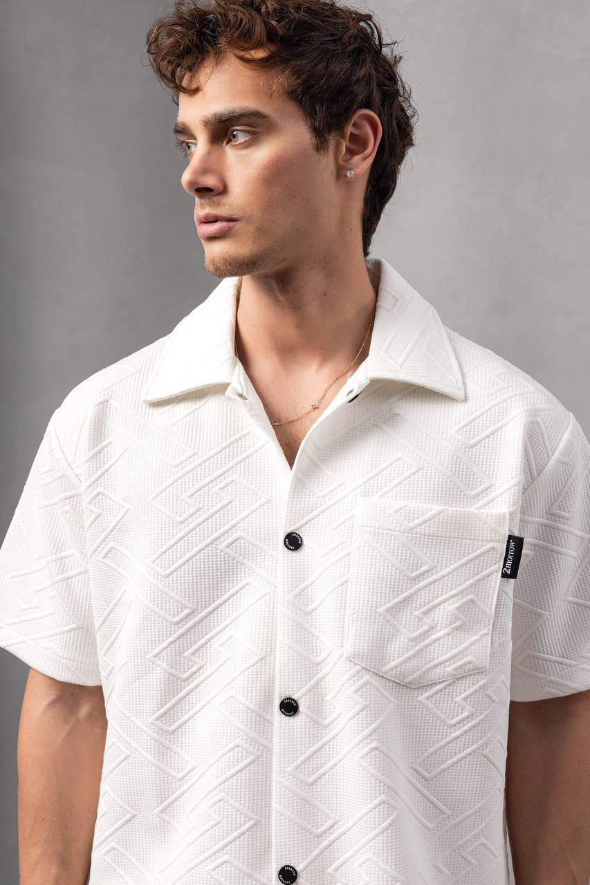 Textured Geometric Shirt