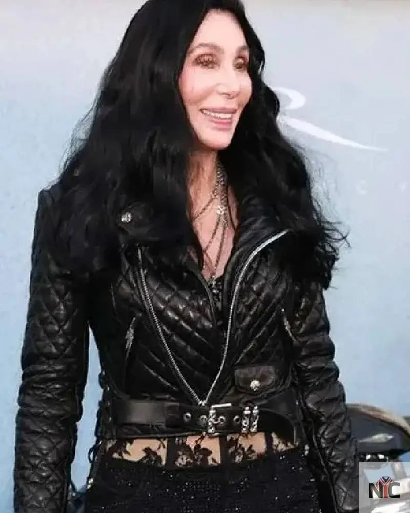 The Bikeriders 2024 Cher Black Leather Jacket