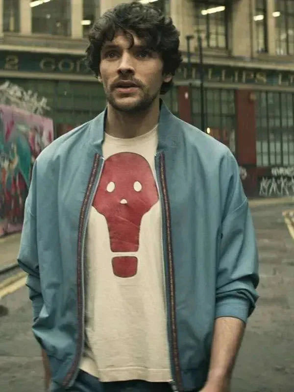 Colin Morgan The Sandman S02 Blue Bomber Jacket