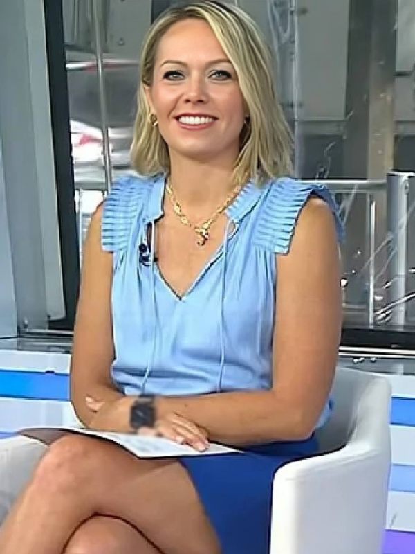 The Today Show Dylan Dreyer Blue Pleated Top