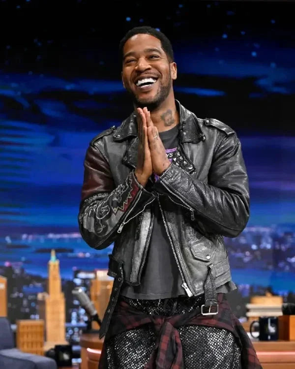 The Tonight Show S12 Kid Cudi Black Leather Jacket