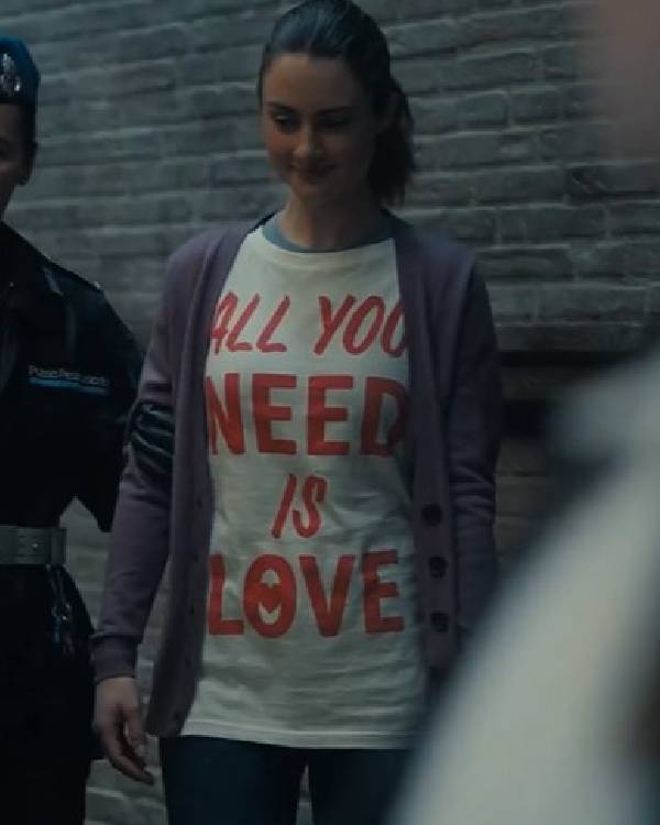 The Twisted Tale of Amanda Knox Grace Van Patten “ALL YOU NEED IS LOVE” Printed T-Shirt