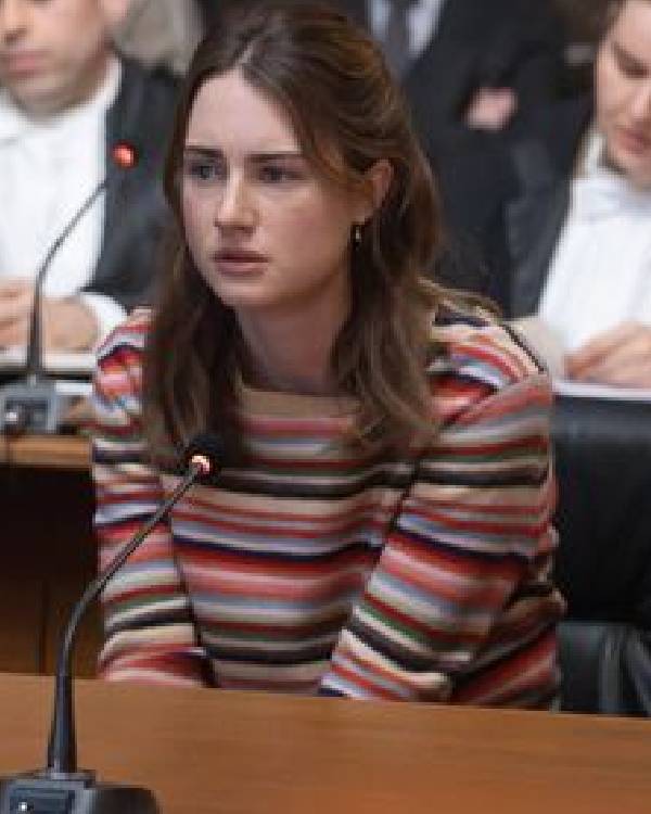 The Twisted Tale of Amanda Knox Grace Van Patten Striped Sweatshirt