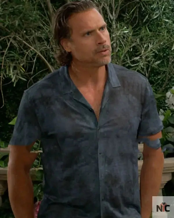 The Young And The Restless Joshua Morrow Blue Camp Shirt