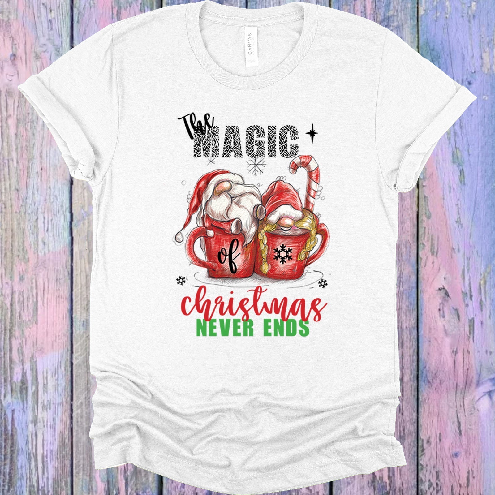 The Magic of Christmas Never Ends Graphic Tee