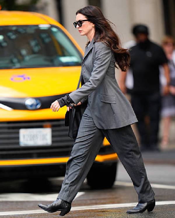 The Devil Wears Prada 2 Anne Hathaway Grey Coat