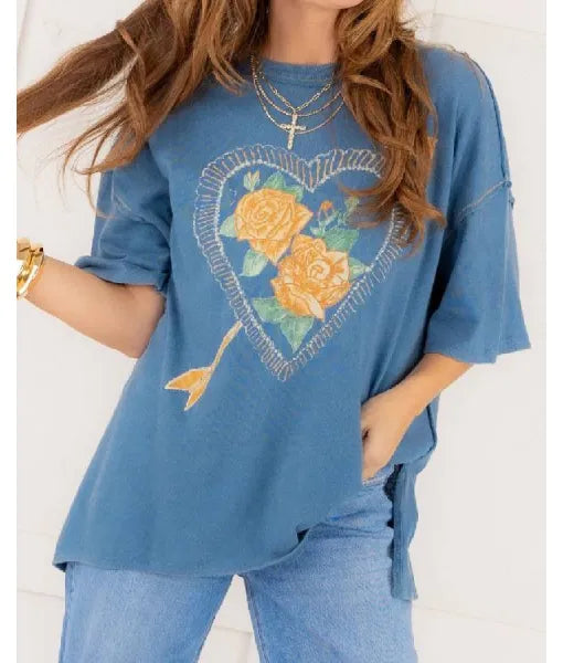The Lowdown Heart Rose T-Shirt