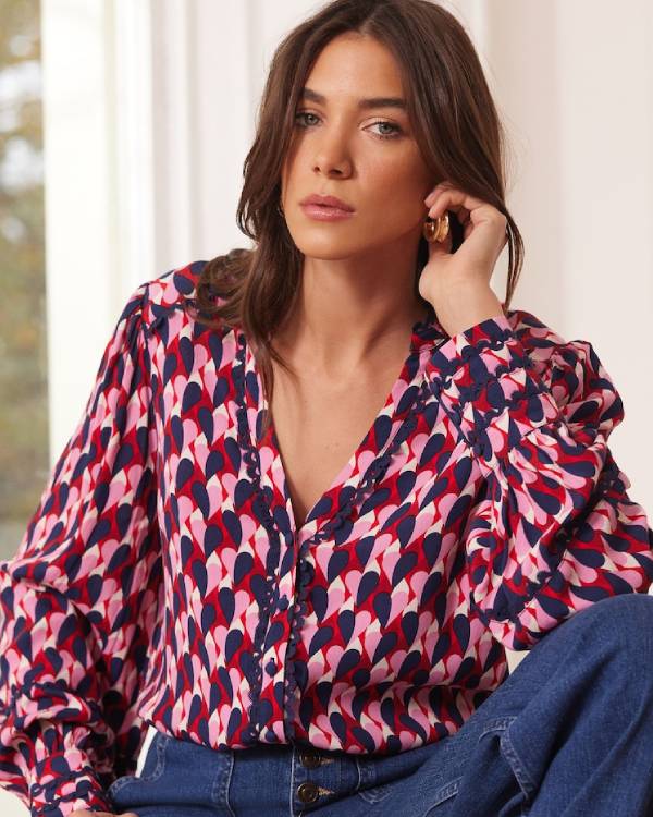 The Princess Diaries Heart Printed Blouse