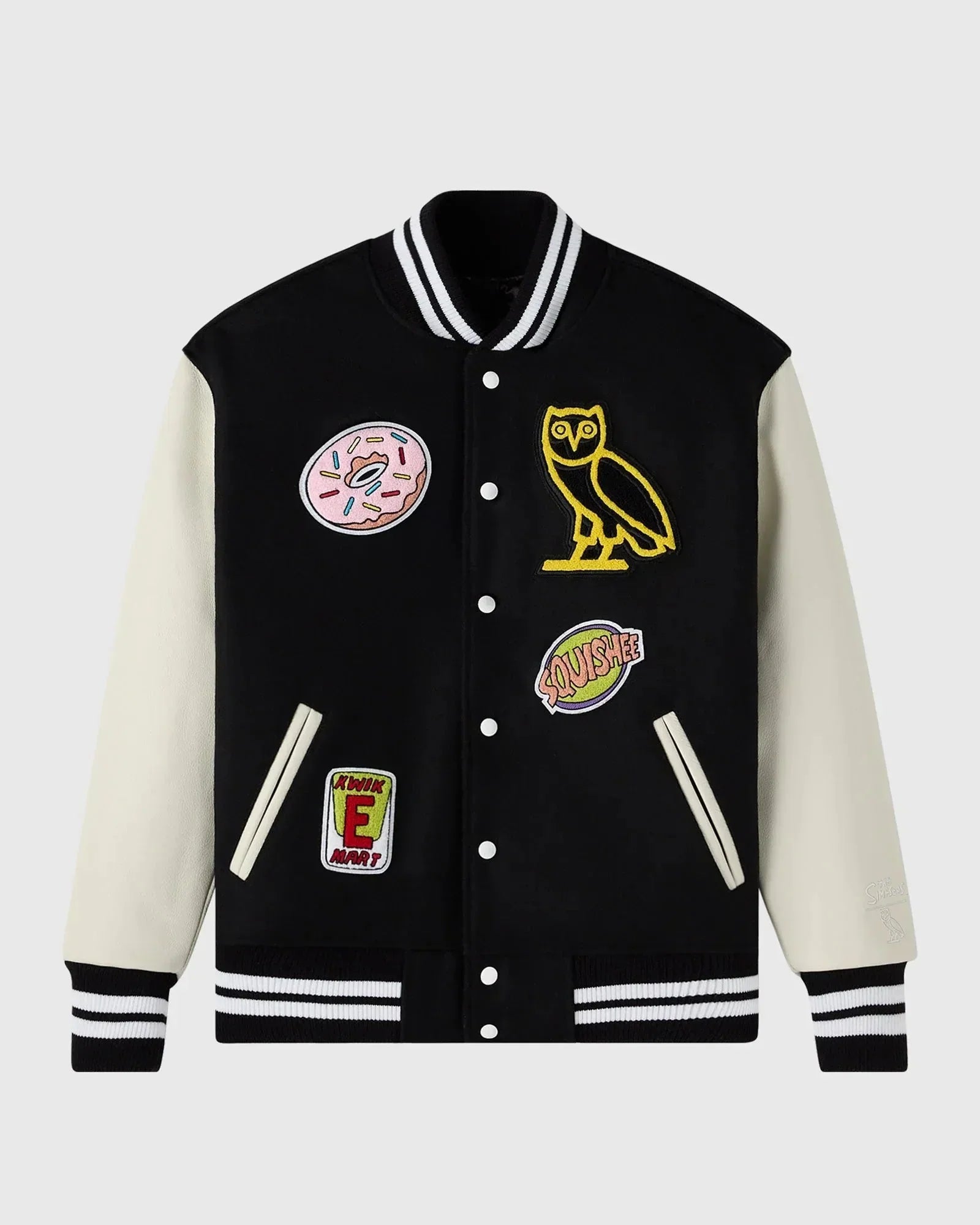 The Simpsons Black And White Varsity Jacket