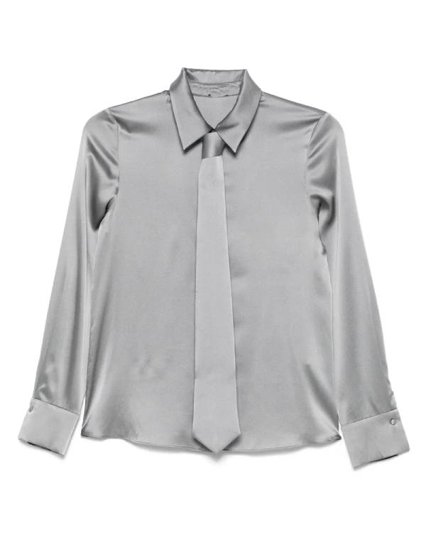 The Young and the Restless Victoria Newman Grey Shirt With Neck Tie