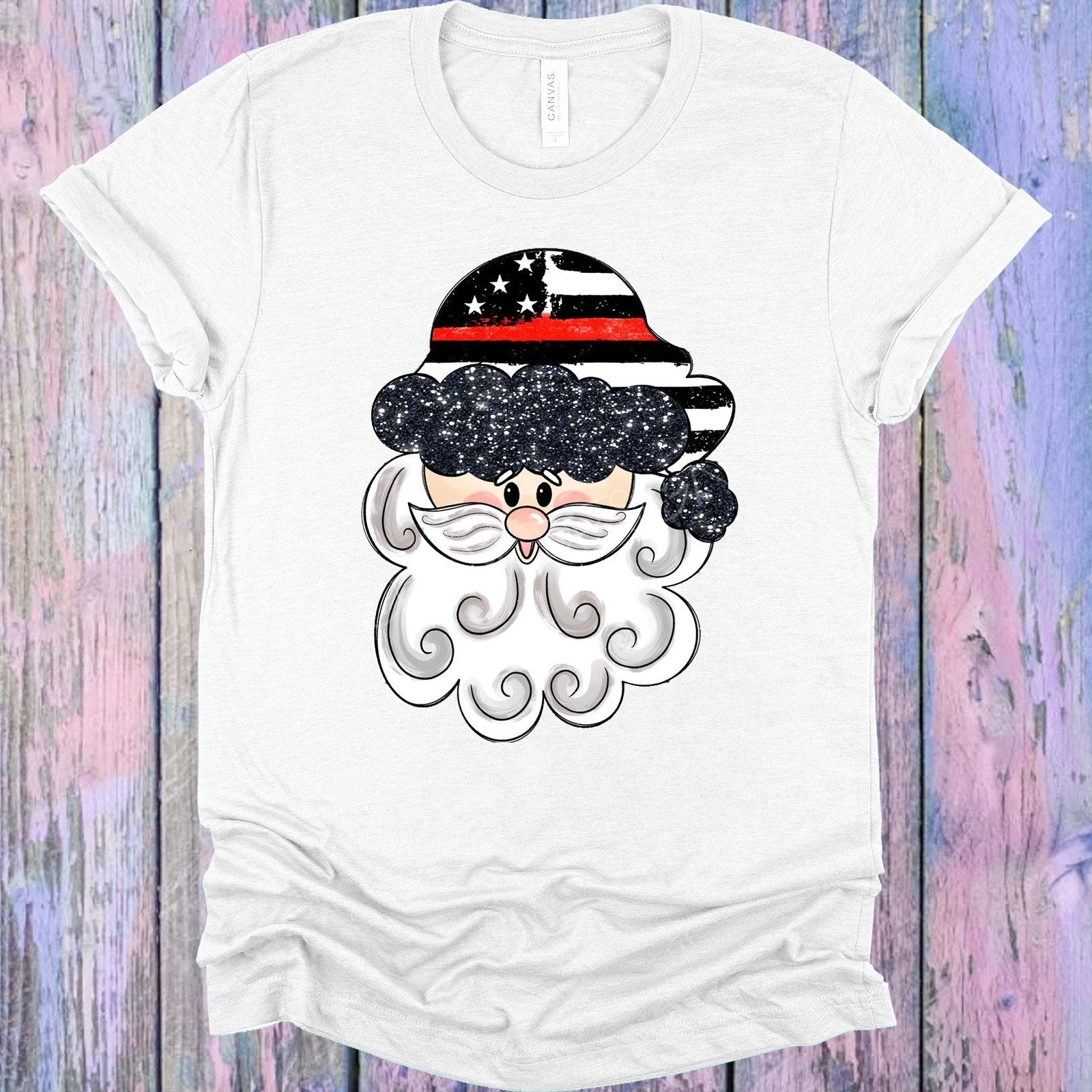 THIN RED LINE SANTA GRAPHIC TEE