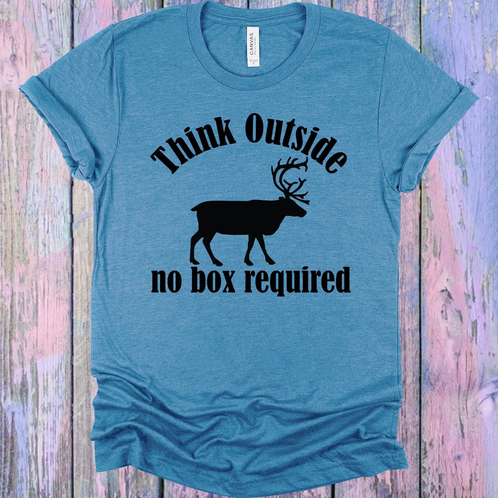THINK OUTSIDE NO BOX REQUIRED GRAPHIC TEE