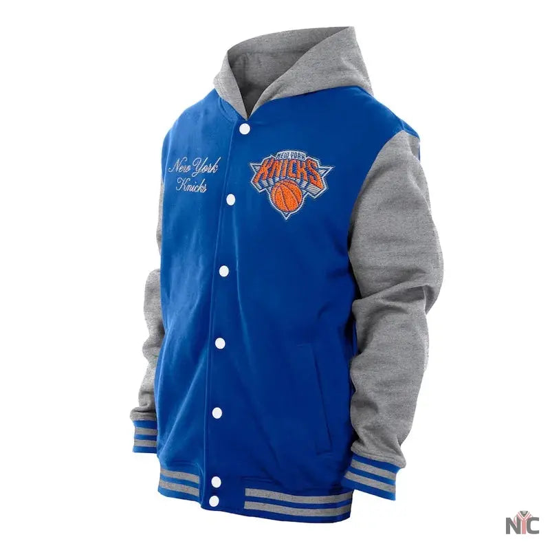 Throwback Prep NY Knicks Purple Hoodie Jacket