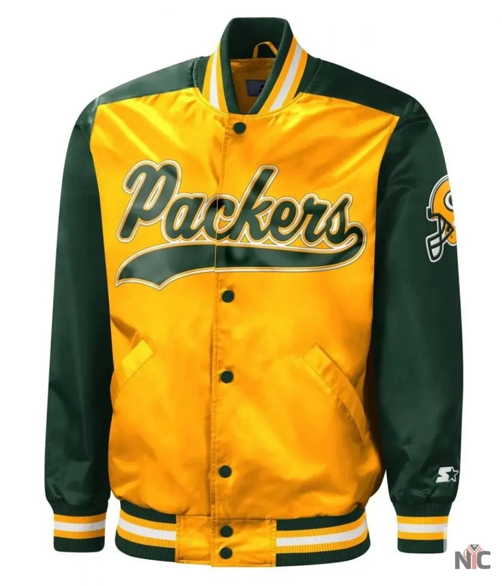 Tradition Green Bay Packers Satin Jacket