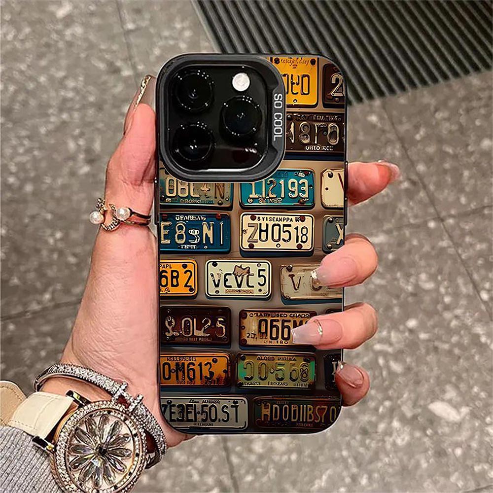 Trendy Retro License Plate iPhone Case | ZAKAPOP