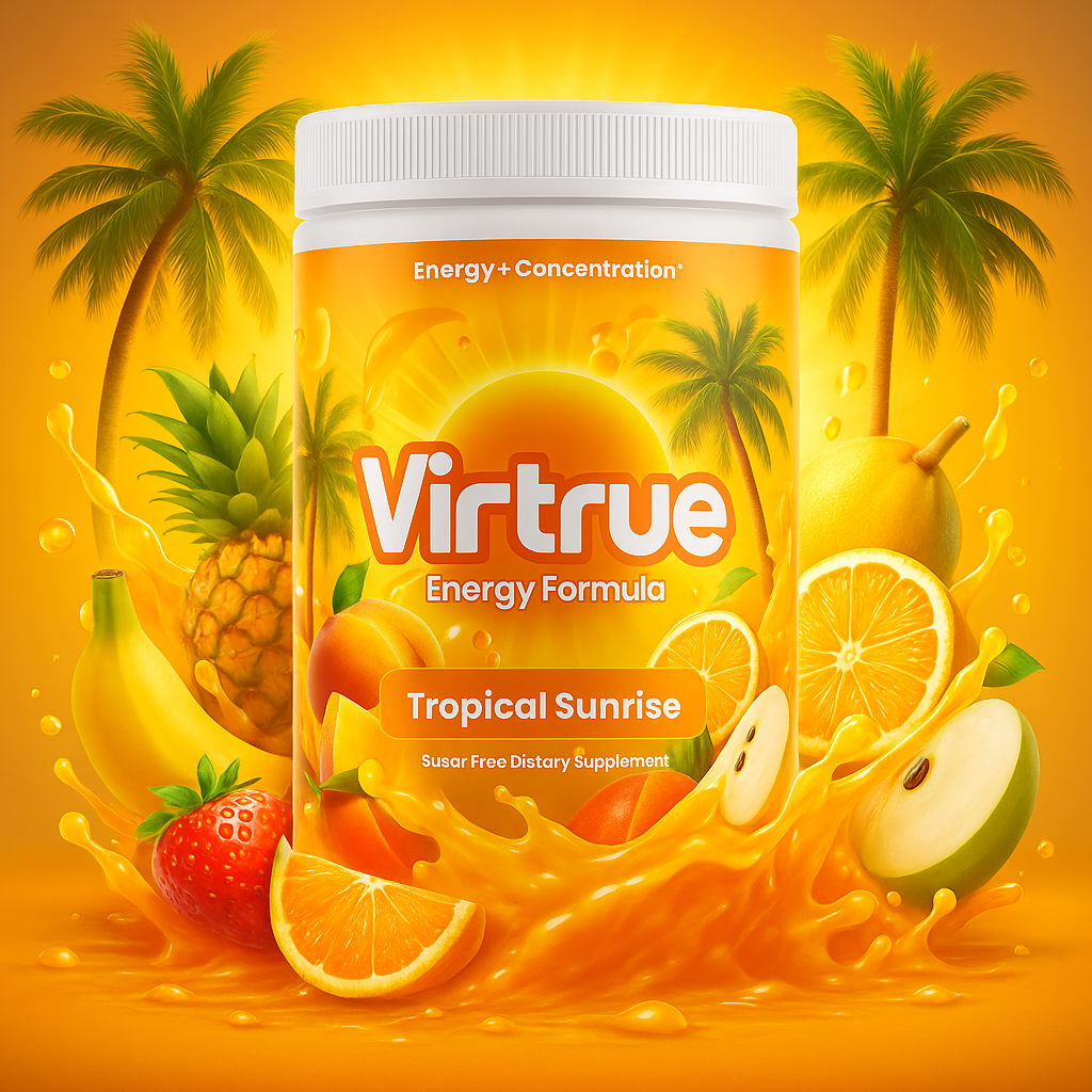 Tropical Sunrise Pre-Workout Energy Powder + Focus Boost &amp;amp; Hydration | Sugar Free