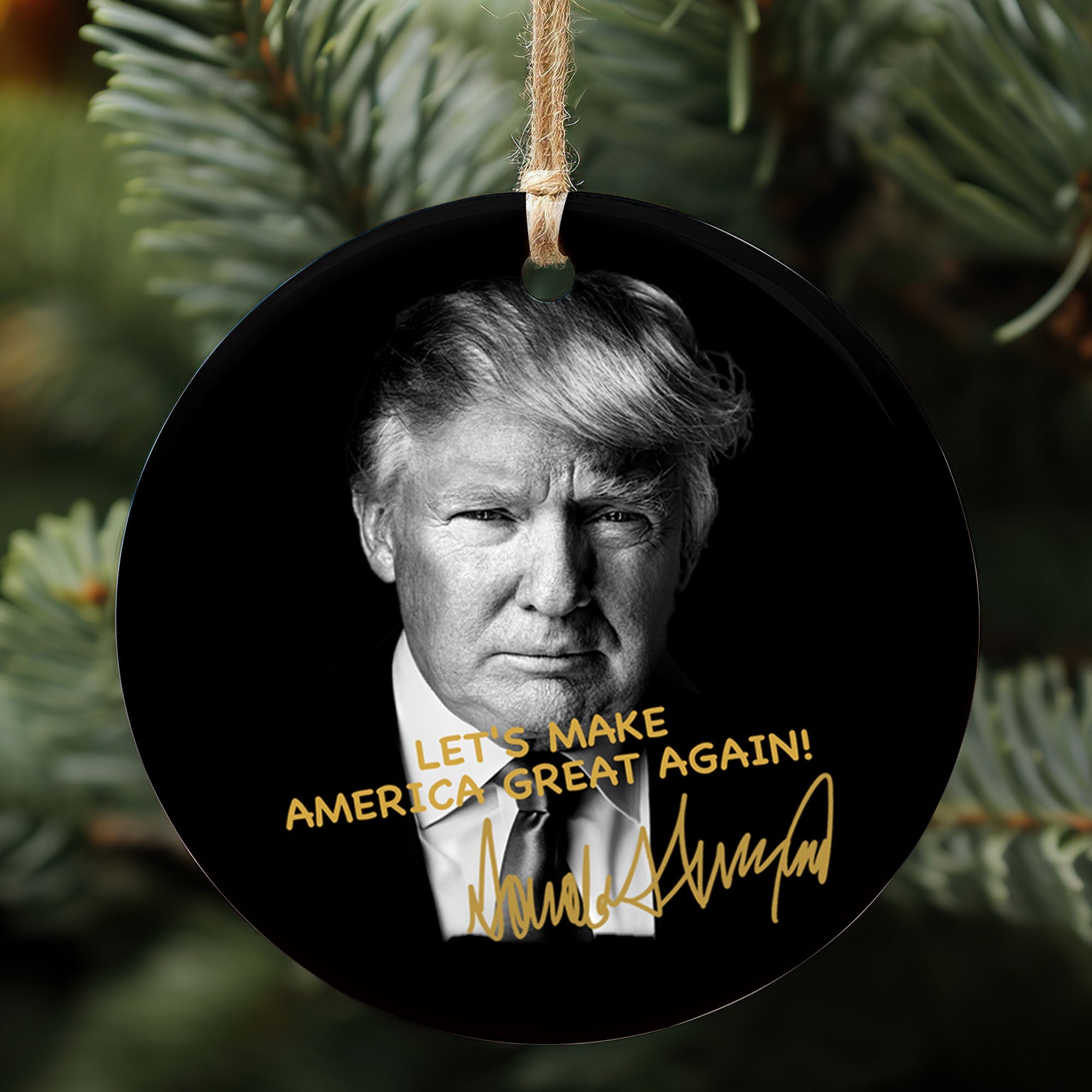 Let&amp;#39;s Make America Great Again, Trump Ceramic Ornament, Perfect for Car &amp;amp; Christmas Tree Decor T922 - GOP